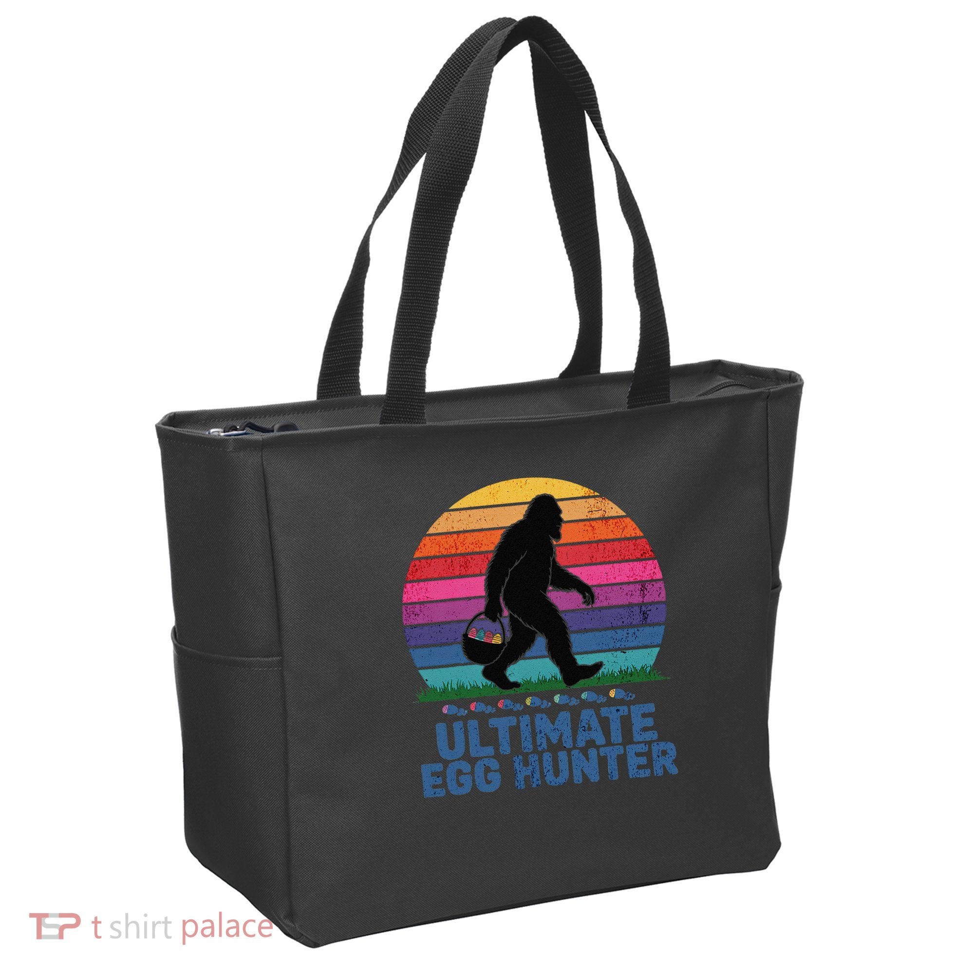 Ultimate Egg Hunter  Retro Bigfoot Easter Tote Bag