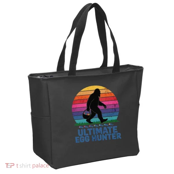 Ultimate Egg Hunter  Retro Bigfoot Easter Tote Bag