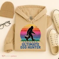 Ultimate Egg Hunter  Retro Bigfoot Easter Hoodie thumb 4