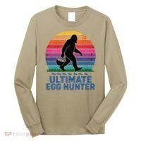 Ultimate Egg Hunter  Retro Bigfoot Easter Long Sleeve Shirt thumb 0