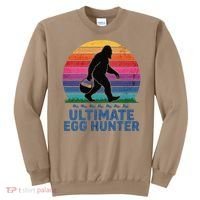 Ultimate Egg Hunter  Retro Bigfoot Easter Sweatshirt thumb 0