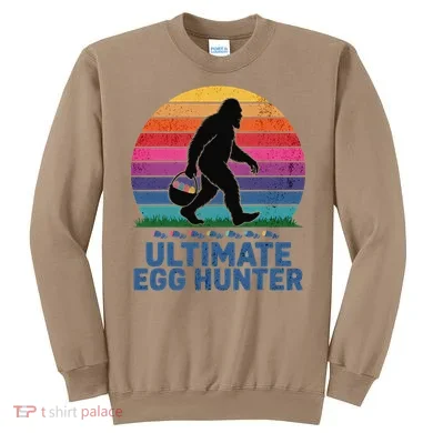 Ultimate Egg Hunter  Retro Bigfoot Easter Sweatshirt
