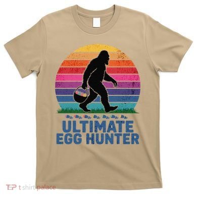 Ultimate Egg Hunter  Retro Bigfoot Easter T-Shirt
