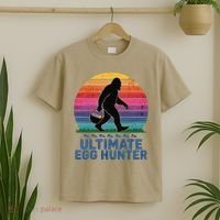 Ultimate Egg Hunter  Retro Bigfoot Easter T-Shirt thumb 2