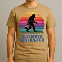 Ultimate Egg Hunter  Retro Bigfoot Easter T-Shirt thumb 3
