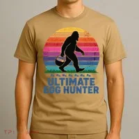 Ultimate Egg Hunter  Retro Bigfoot Easter T-Shirt thumb 3