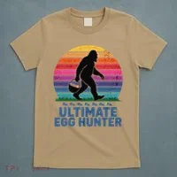Ultimate Egg Hunter  Retro Bigfoot Easter T-Shirt thumb 5