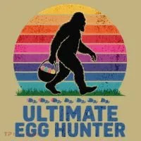 Ultimate Egg Hunter  Retro Bigfoot Easter T-Shirt thumb 7