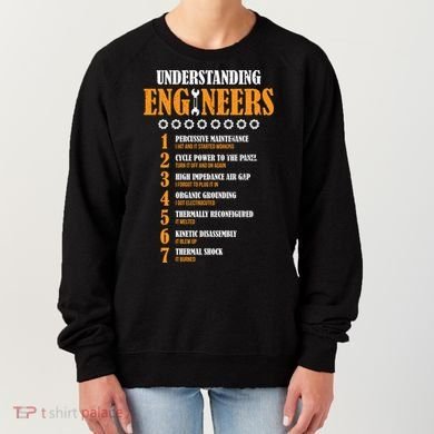 Understanding Engineers Lists Distressed Funny Engineer Gift Women's Sweatshirt
