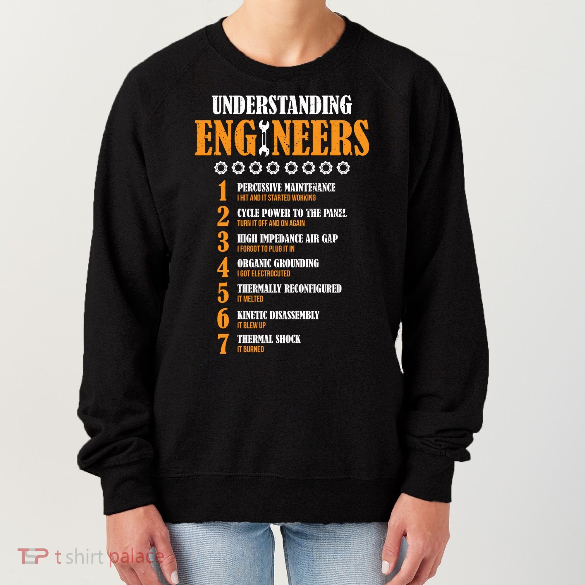 Understanding Engineers Lists Distressed Funny Engineer Gift Women's Sweatshirt