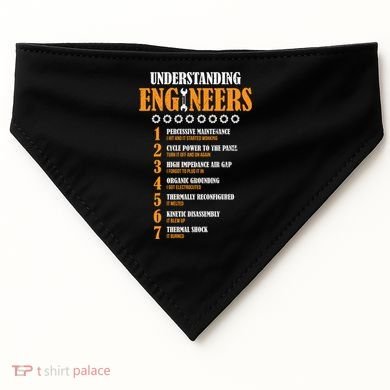 Understanding Engineers Lists Distressed Funny Engineer Gift USA-Made Doggie Bandana