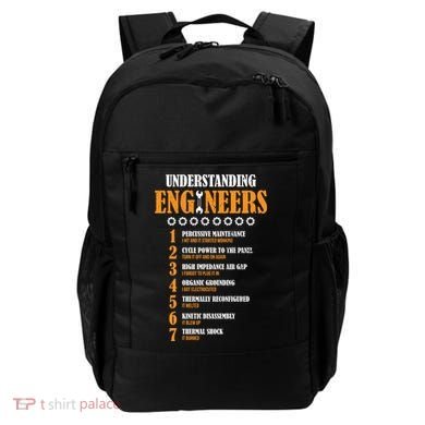 Understanding Engineers Lists Distressed Funny Engineer Gift Backpack