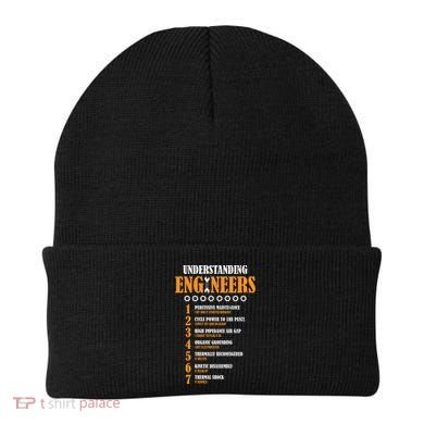 Understanding Engineers Lists Distressed Funny Engineer Gift Beanie