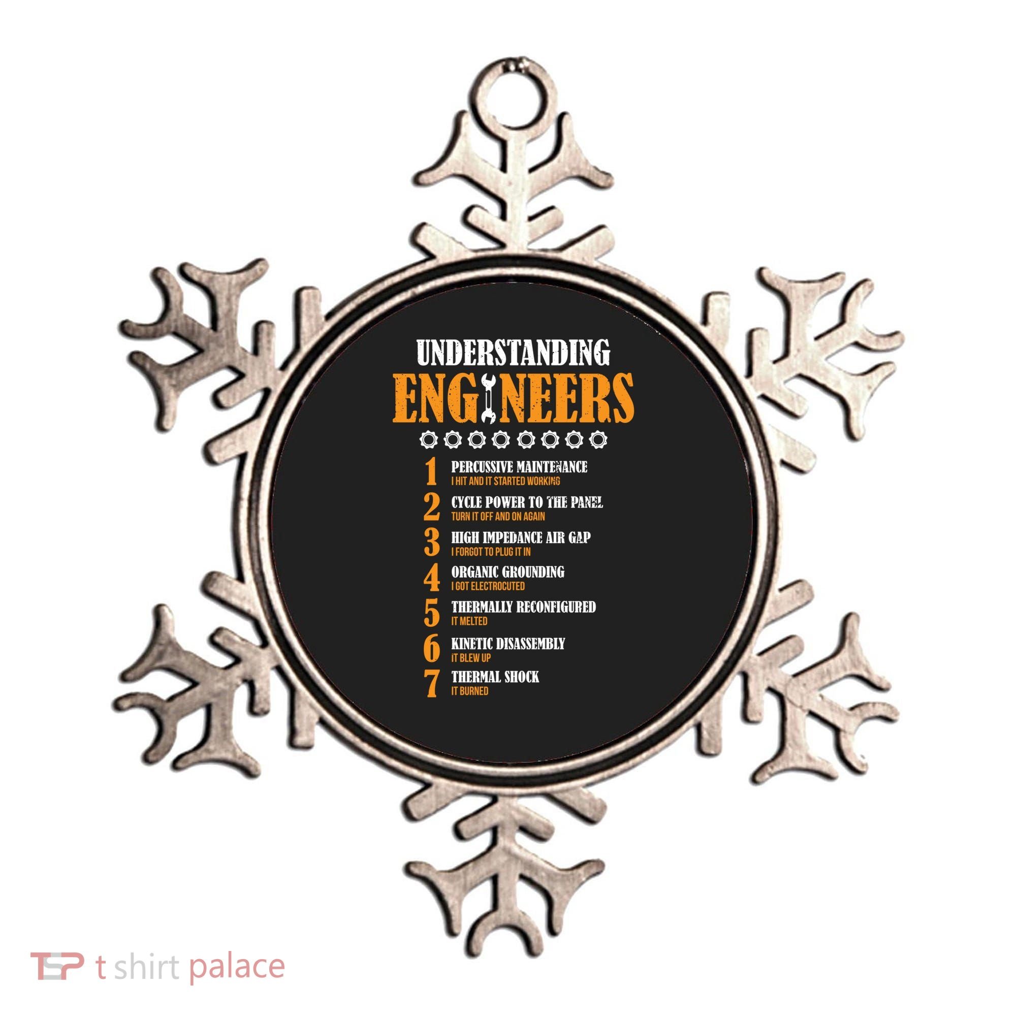 Understanding Engineers Lists Distressed Funny Engineer Gift Ornament
