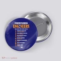 Understanding Engineers Lists Distressed Funny Engineer Gift Button thumb 0