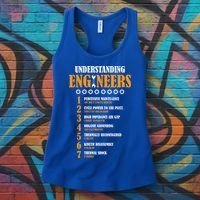 Understanding Engineers Lists Distressed Funny Engineer Gift Women's Tank Top thumb 3