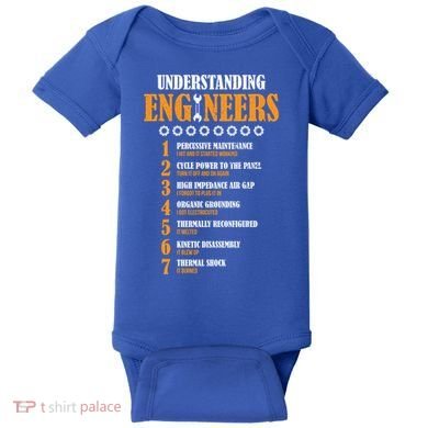 Understanding Engineers Lists Distressed Funny Engineer Gift Baby Bodysuit