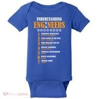 Understanding Engineers Lists Distressed Funny Engineer Gift Baby Bodysuit thumb 0