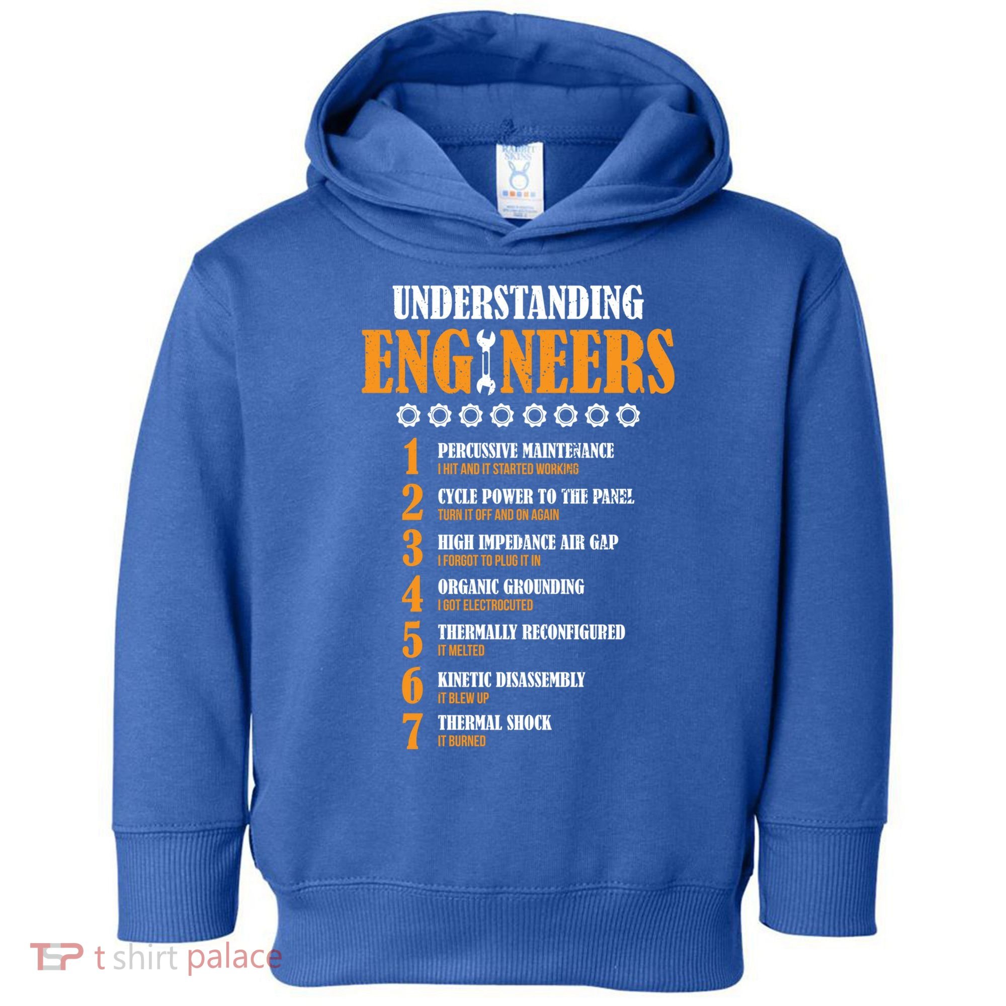 Understanding Engineers Lists Distressed Funny Engineer Gift Toddler Hoodie