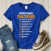 Understanding Engineers Lists Distressed Funny Engineer Gift Women's T-Shirt thumb 3
