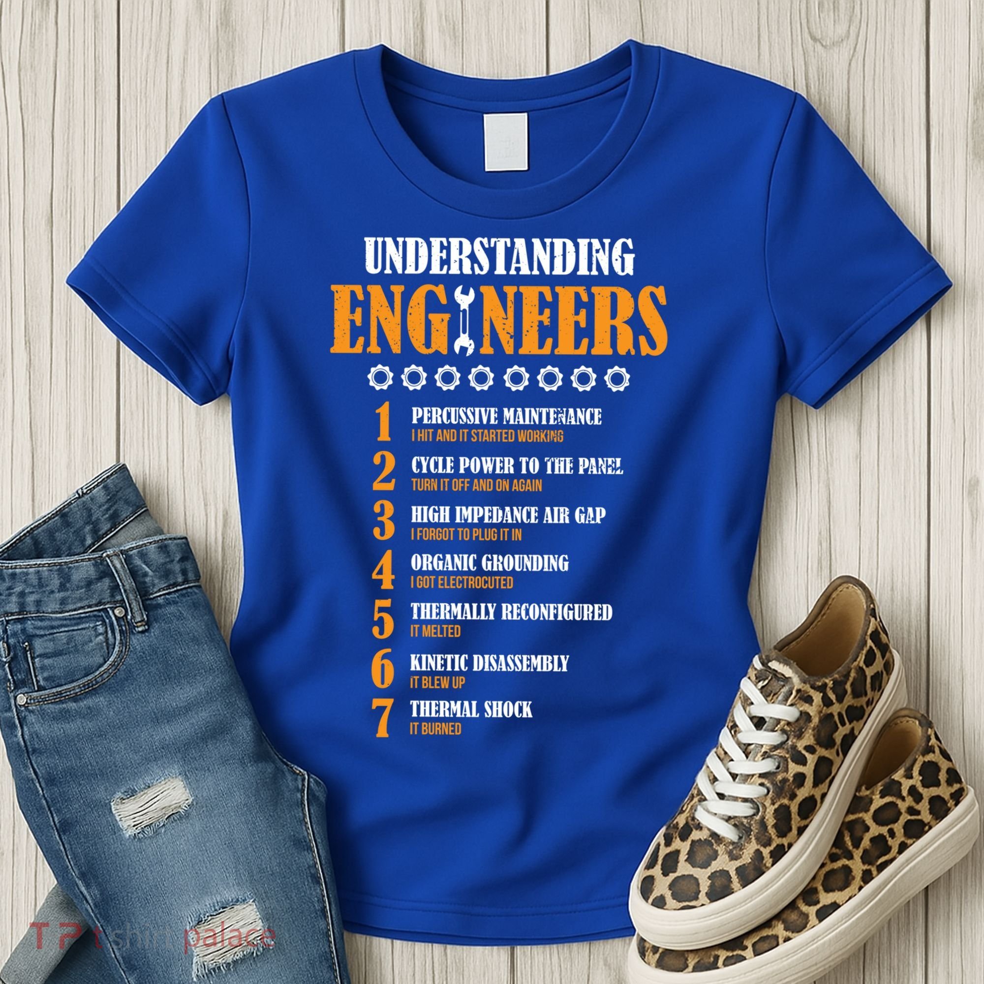Understanding Engineers Lists Distressed Funny Engineer Gift Women's T-Shirt