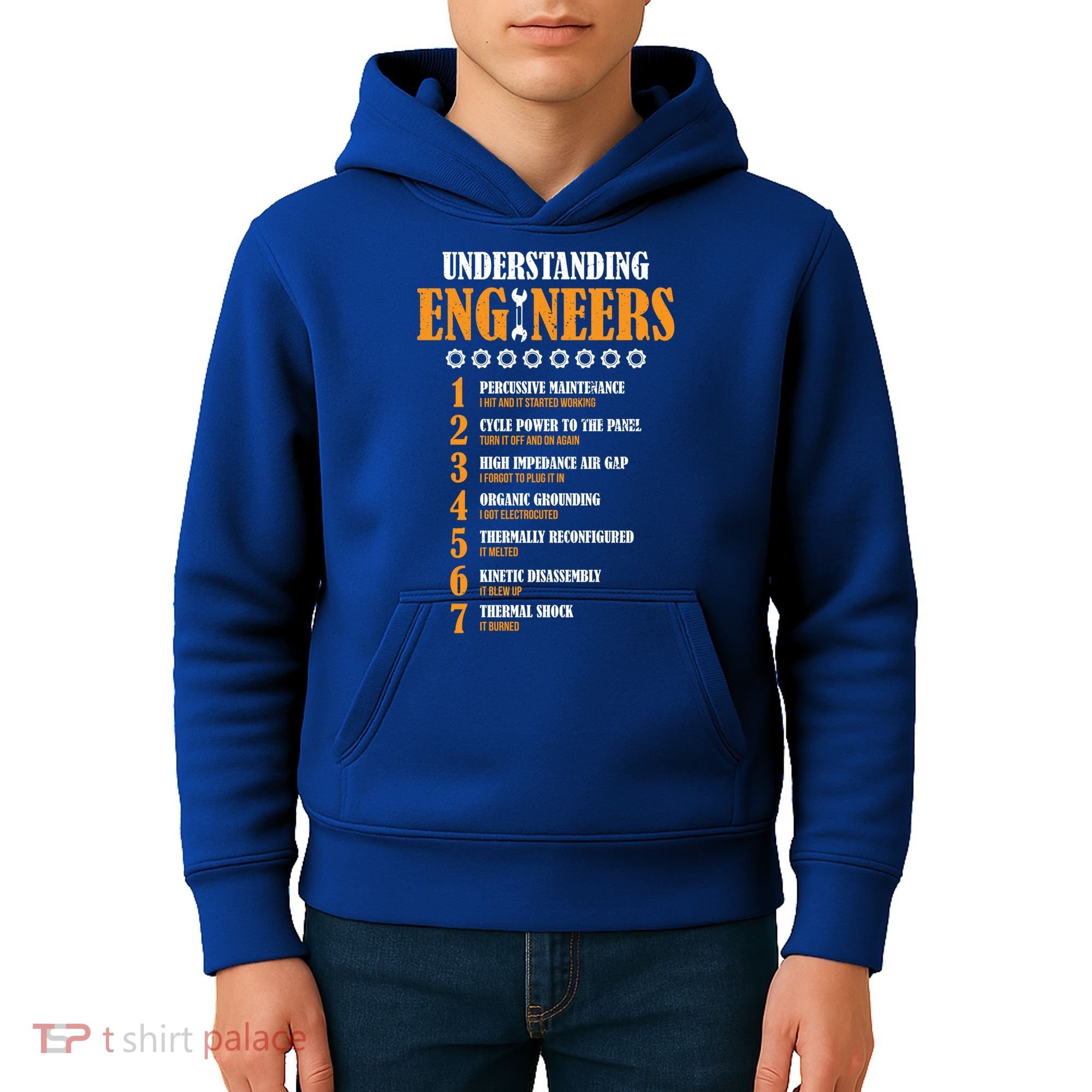 Understanding Engineers Lists Distressed Funny Engineer Gift Kids Hoodie