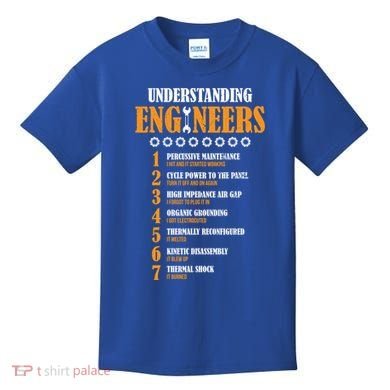 Understanding Engineers Lists Distressed Funny Engineer Gift Kids T-Shirt