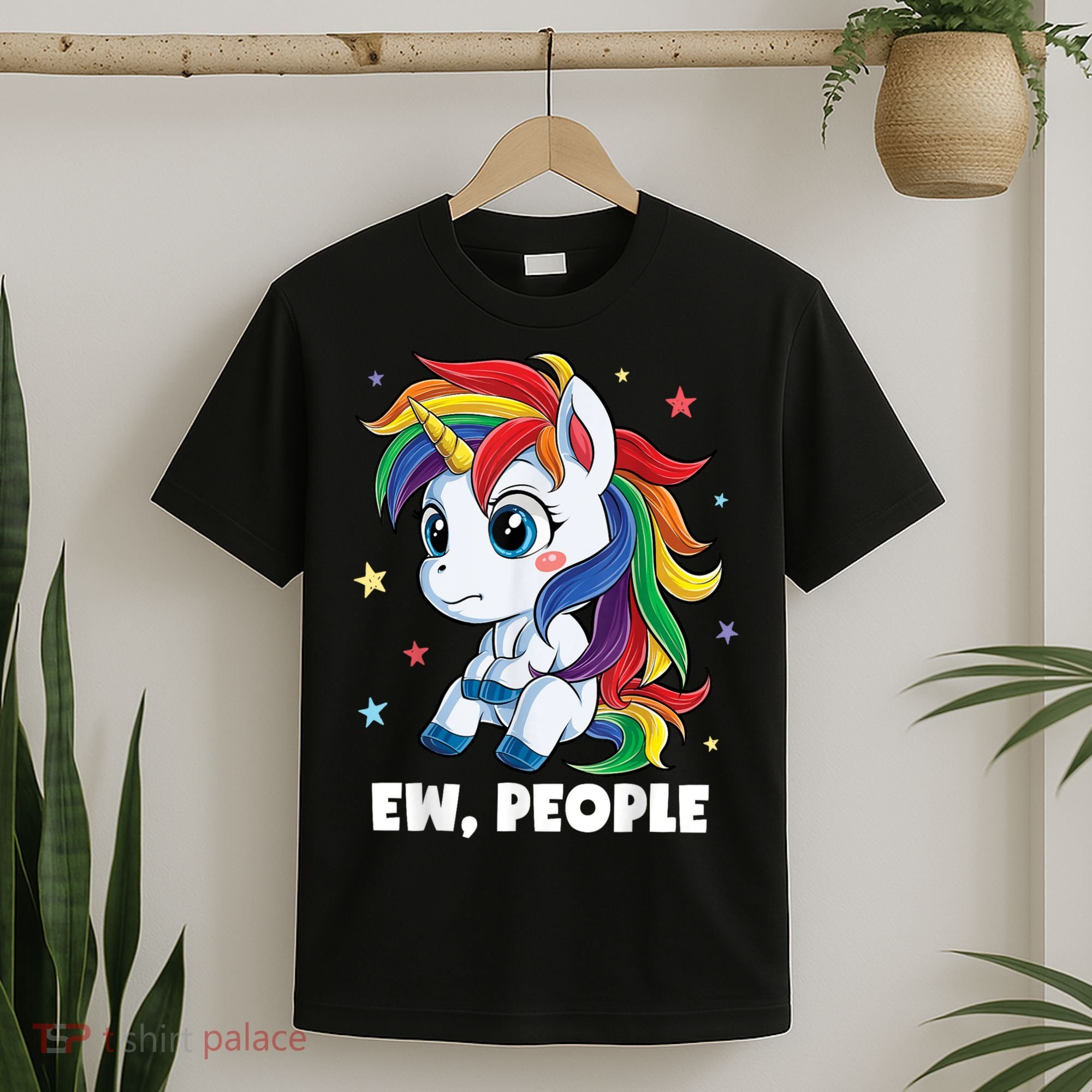 Unicorn Ew People Girls Kids Funny Rainbow Unicorns T-Shirt