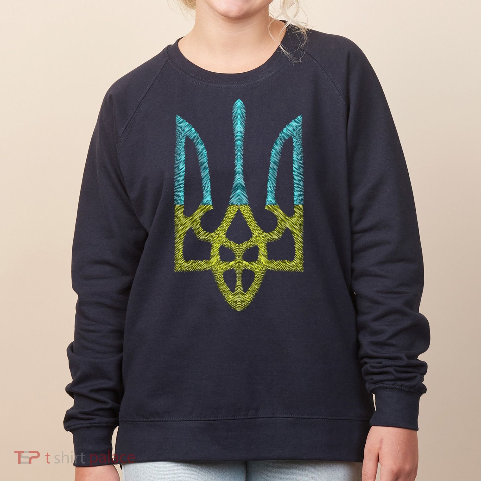 Ukraine Emblem Sketch Women's Sweatshirt