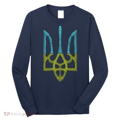 Ukraine Emblem Sketch Long Sleeve Shirt