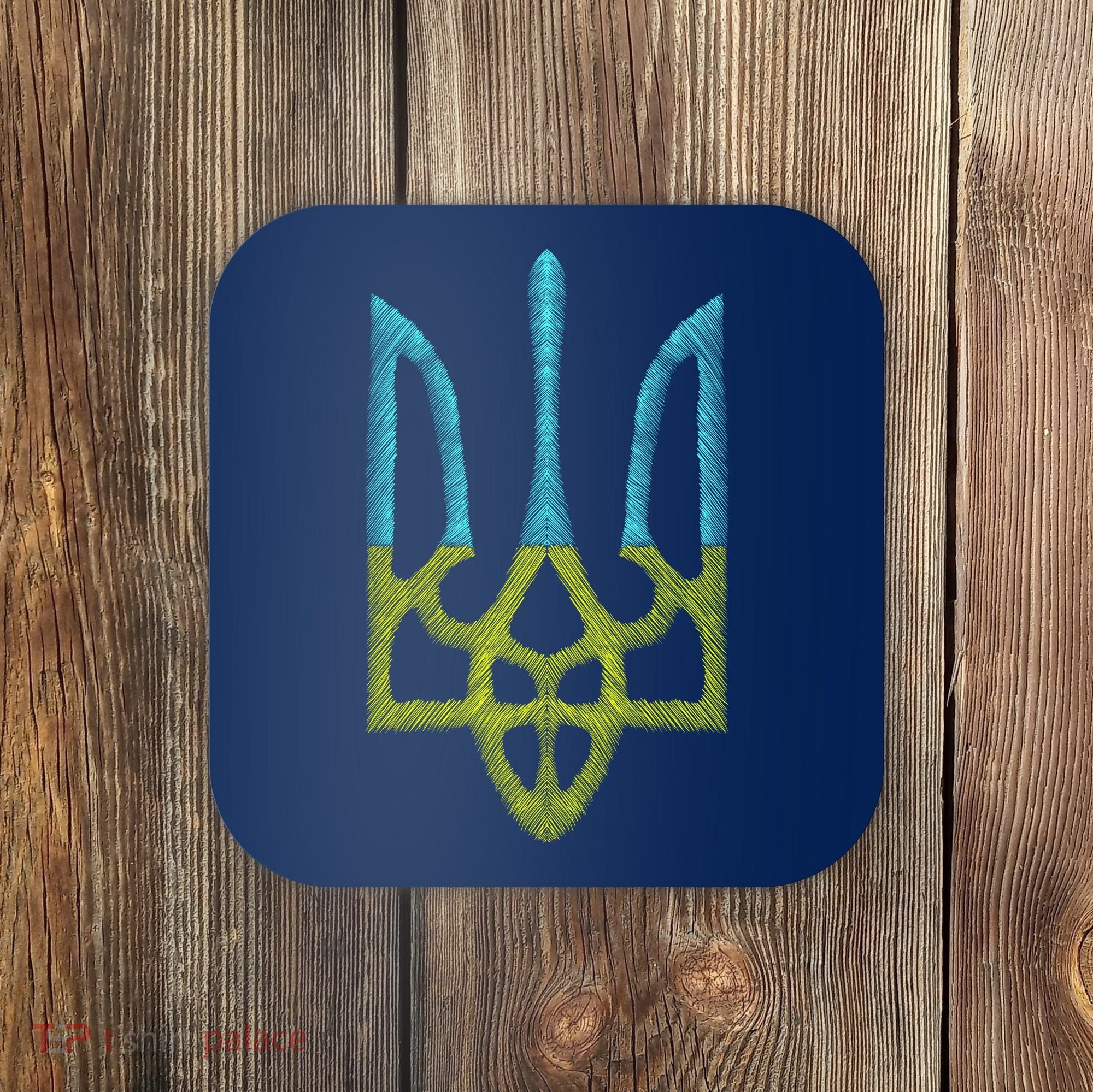 Ukraine Emblem Sketch Coaster