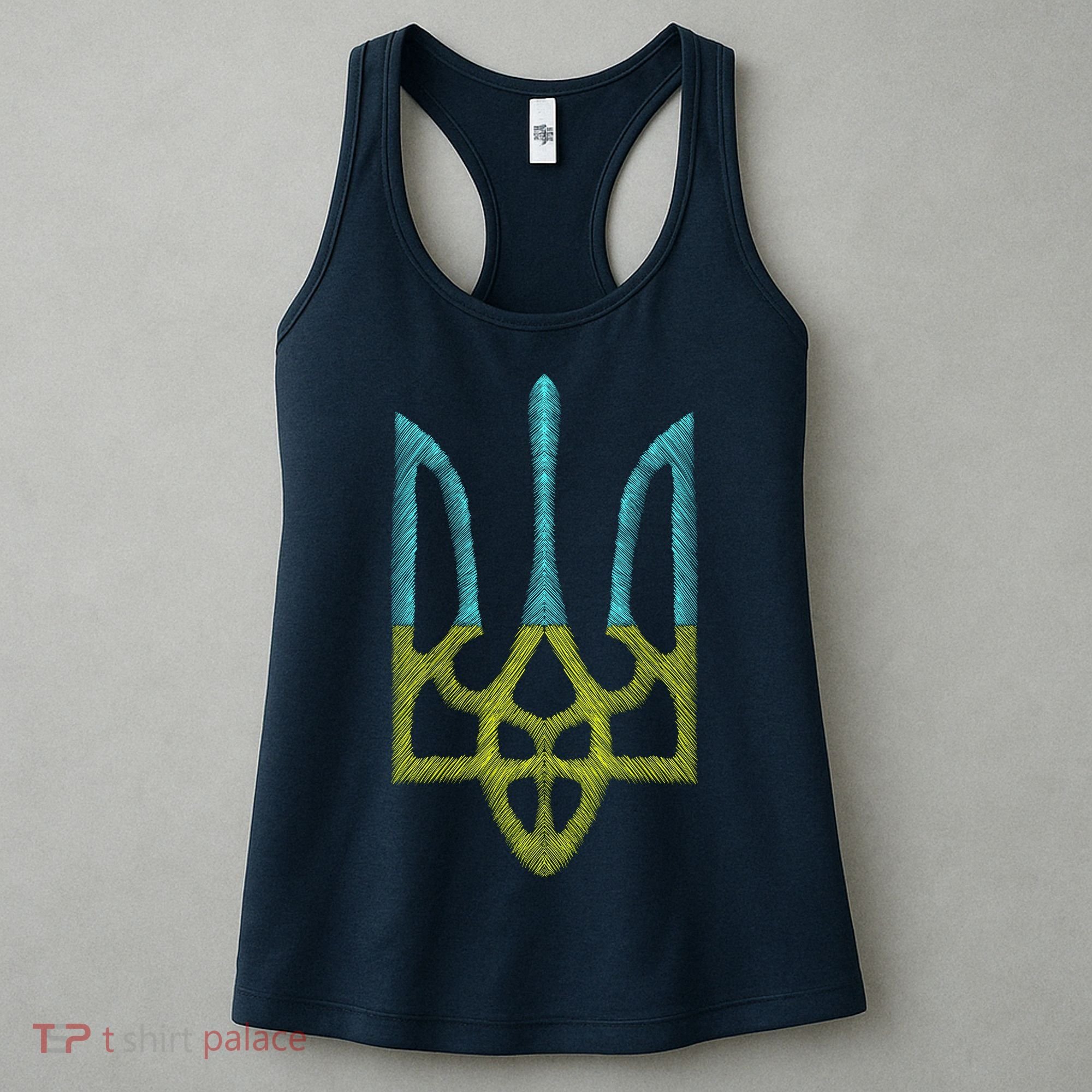 Ukraine Emblem Sketch Women's Tank Top