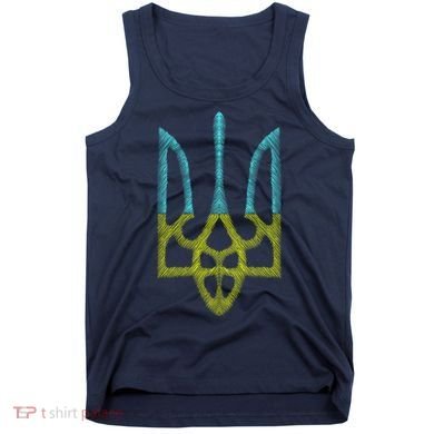 Ukraine Emblem Sketch Tank Top