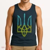 Ukraine Emblem Sketch Tank Top thumb 3