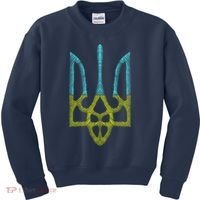 Ukraine Emblem Sketch Kids Sweatshirt thumb 0