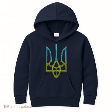 Ukraine Emblem Sketch Kids Hoodie