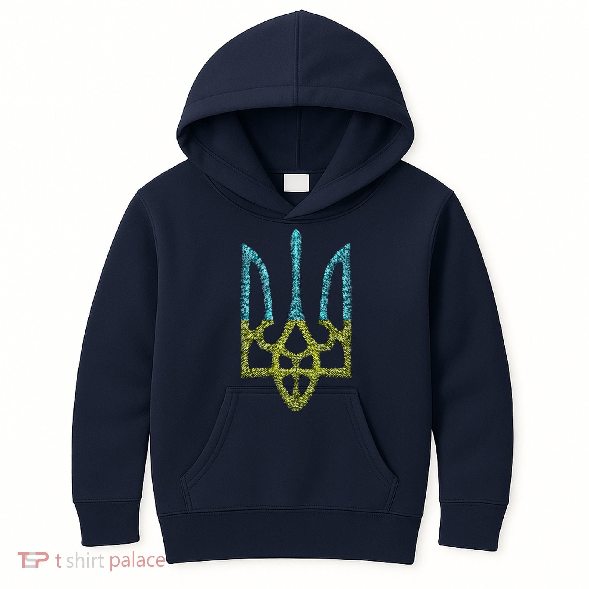 Ukraine Emblem Sketch Kids Hoodie