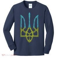 Ukraine Emblem Sketch Kids Long Sleeve Shirt thumb 0