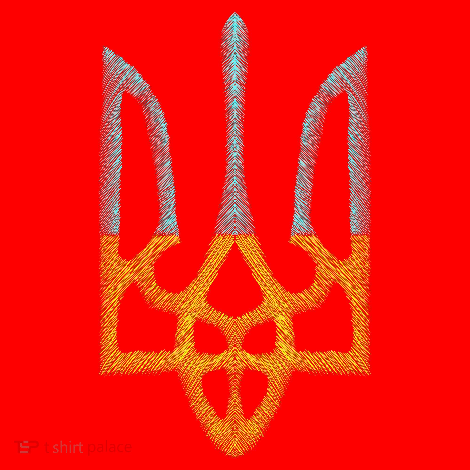Ukraine Emblem Sketch Santa Hat