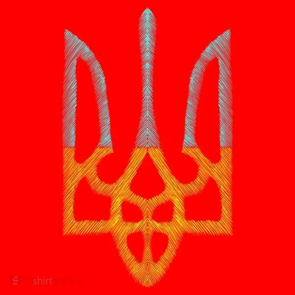 Ukraine Emblem Sketch Santa Hat