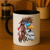 Usa Eagle Us Flag Bandana America National Day Gift Coffee Mug thumb 4