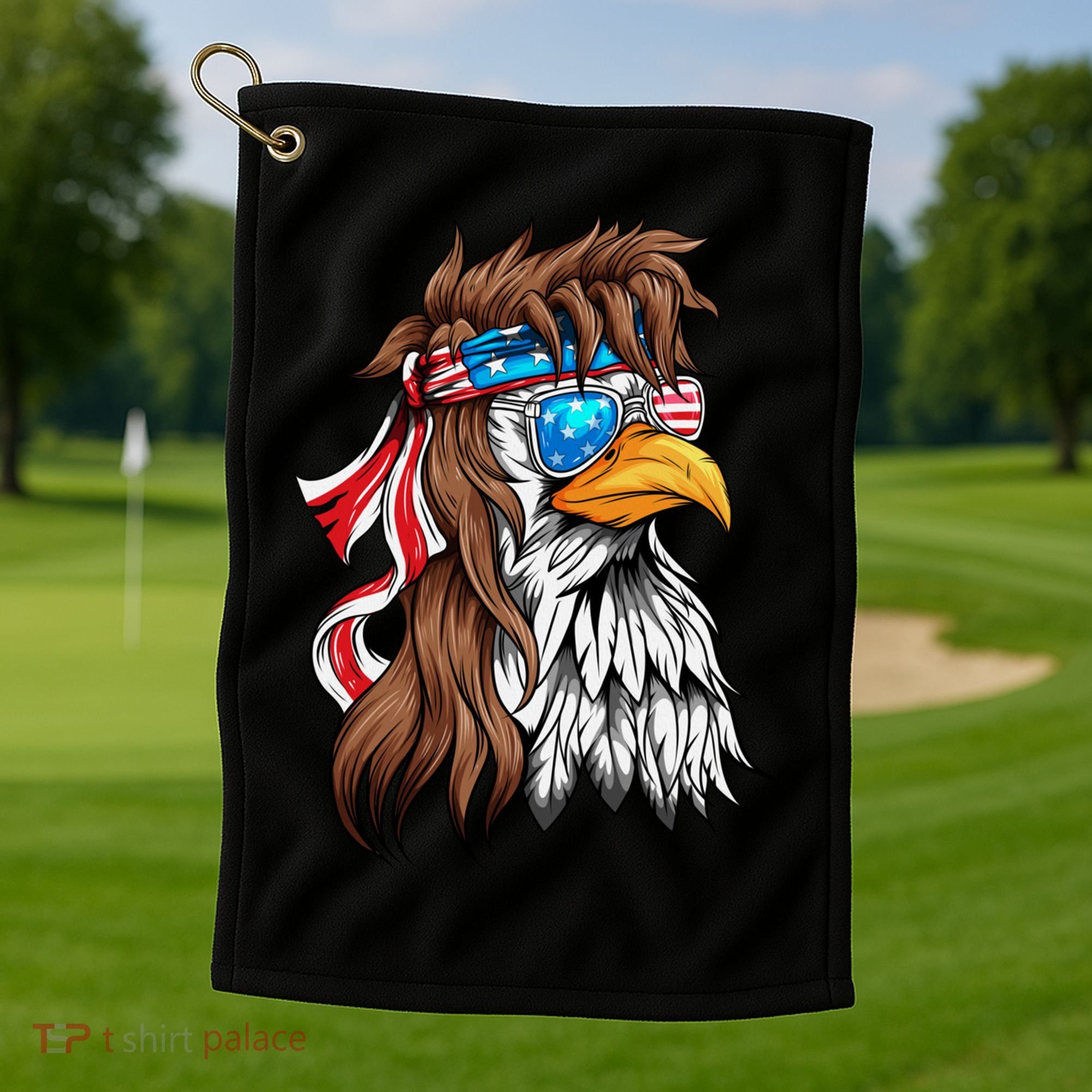 Usa Eagle Us Flag Bandana America National Day Gift Golf Towel
