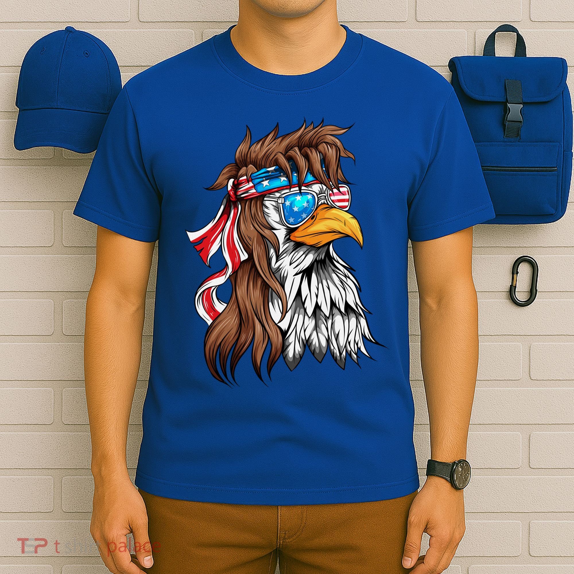 Usa Eagle Us Flag Bandana America National Day Gift T-Shirt