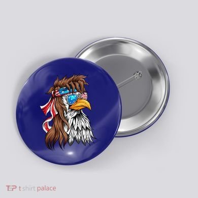 Usa Eagle Us Flag Bandana America National Day Gift Button