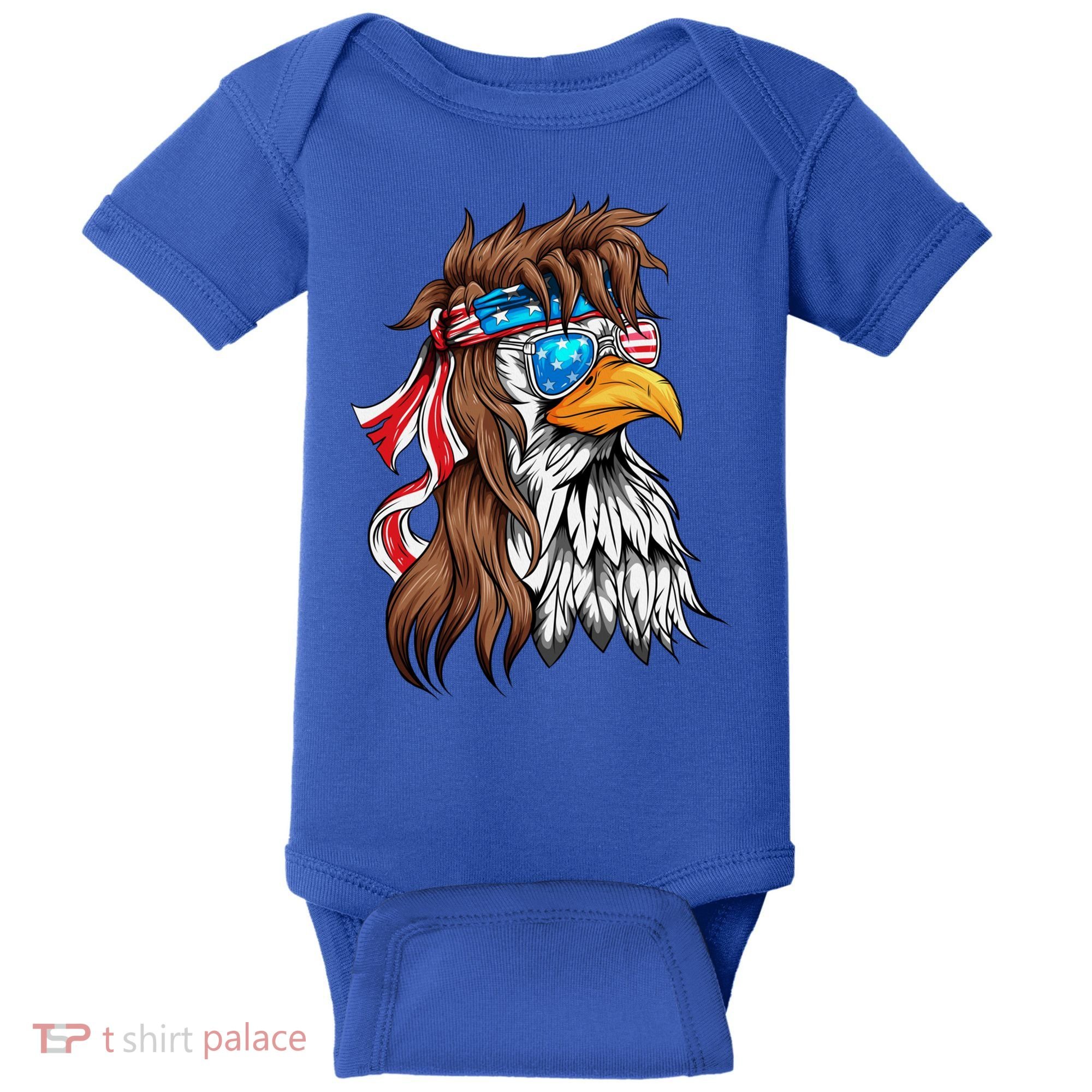 Usa Eagle Us Flag Bandana America National Day Gift Baby Bodysuit