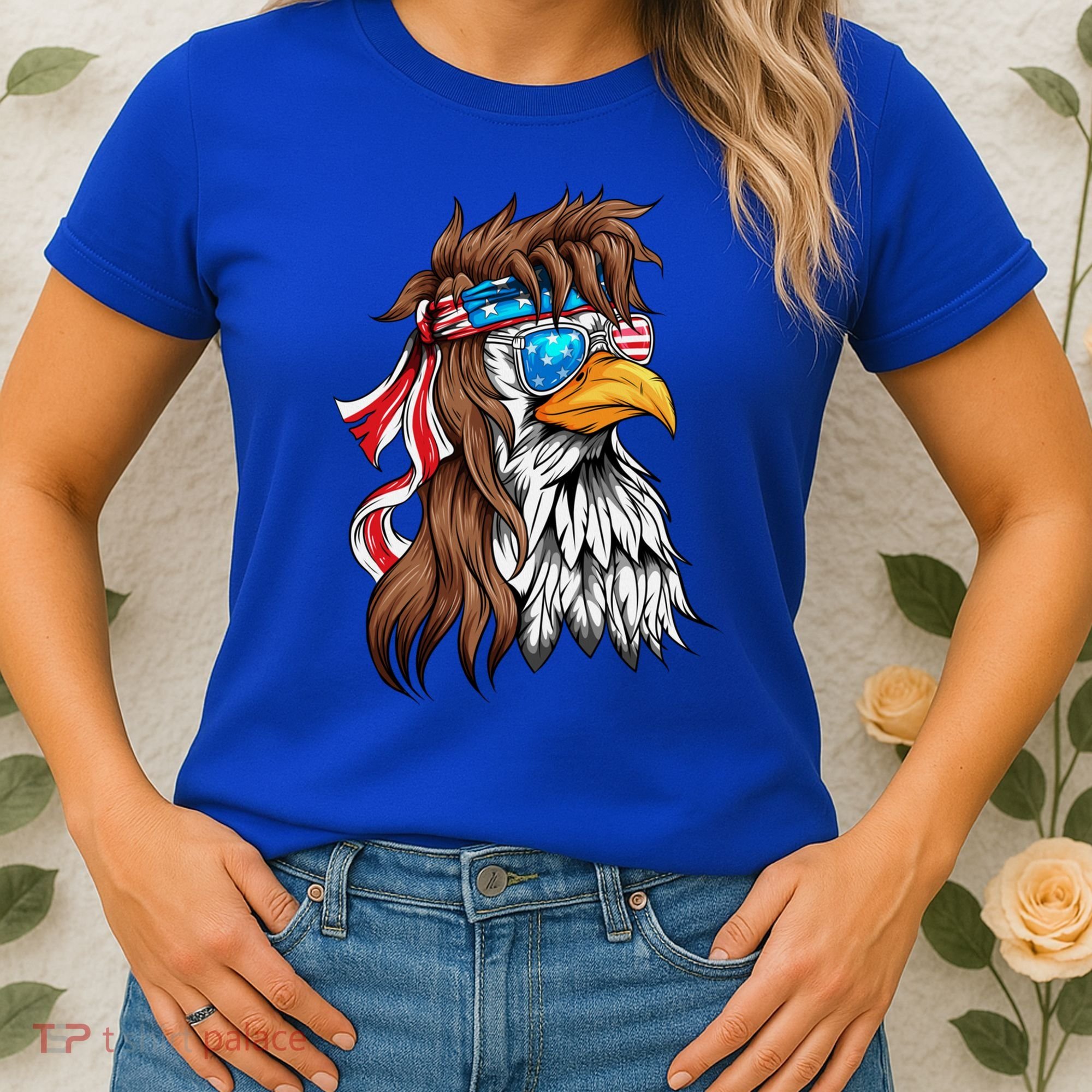 Usa Eagle Us Flag Bandana America National Day Gift Women's T-Shirt