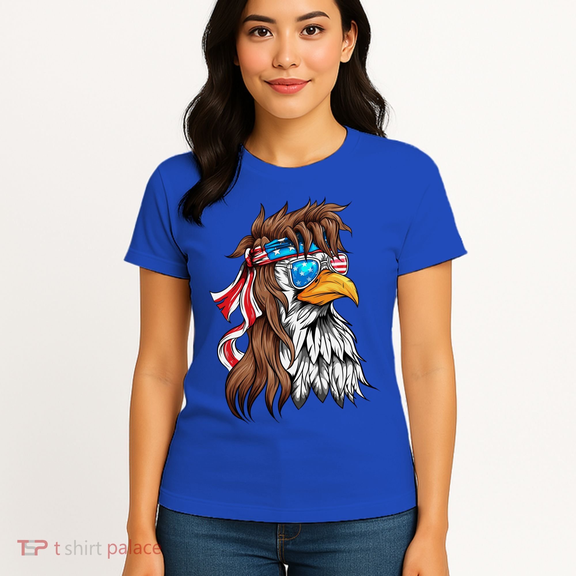 Usa Eagle Us Flag Bandana America National Day Gift Women's T-Shirt