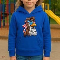 Usa Eagle Us Flag Bandana America National Day Gift Kids Hoodie thumb 3