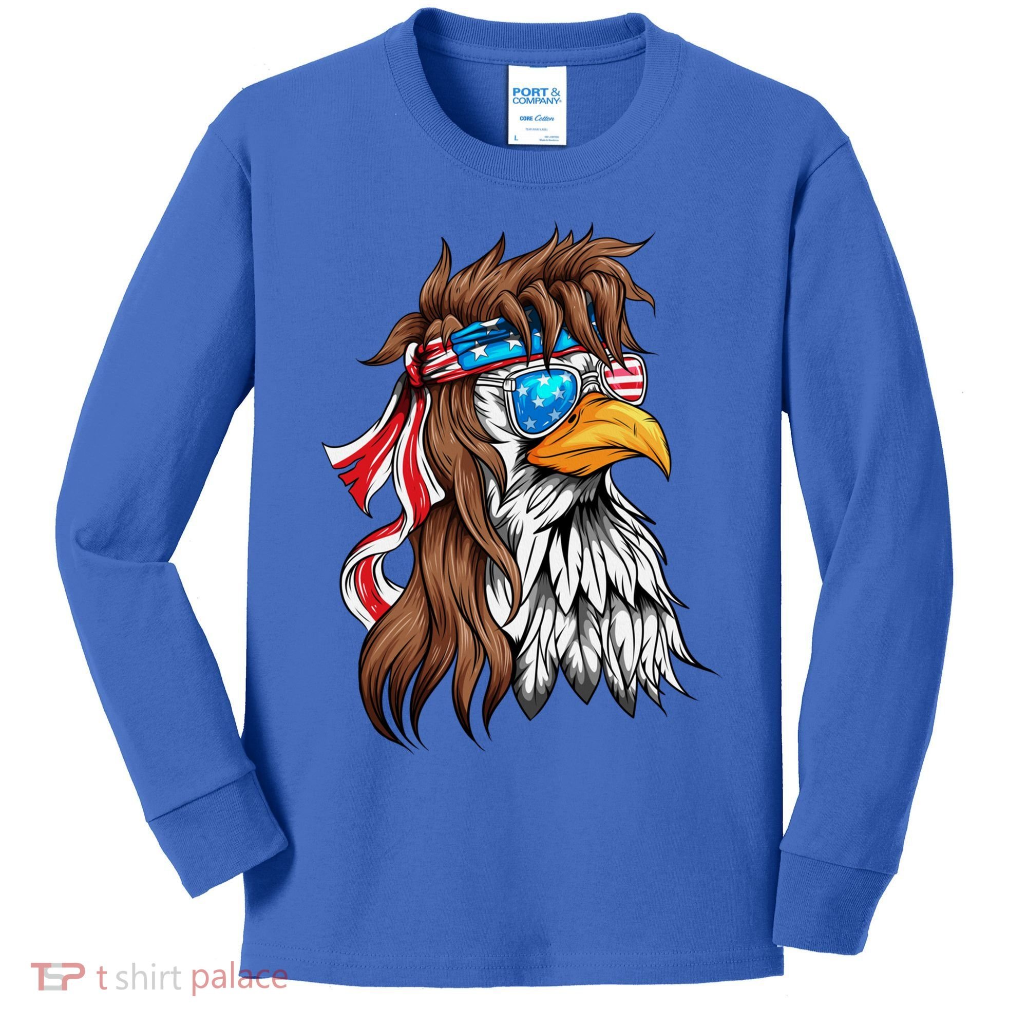Usa Eagle Us Flag Bandana America National Day Gift Kids Long Sleeve Shirt