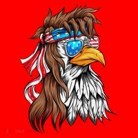 Usa Eagle Us Flag Bandana America National Day Gift Santa Hat thumb 1